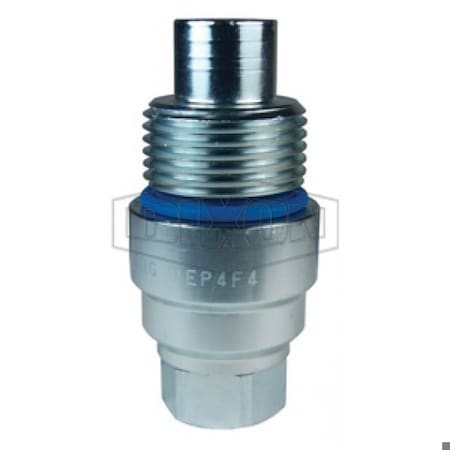 Dixon DQC VEP Female Plug, 3/4-16 Nominal, Female O-Ring Boss End Style, Steel, Domestic VEP3OF4